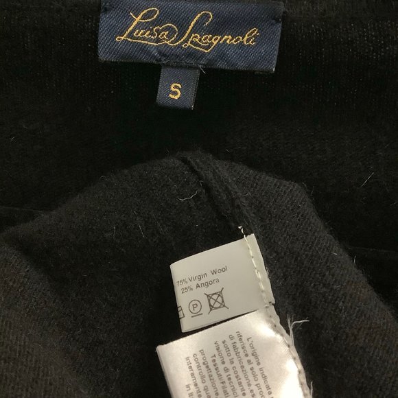 Luisa Sragnoli Black Sweater Size Small - Picture 2 of 4